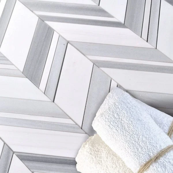 Alternative view of Dolomite - Equador Chevron 6.65x10.25x3/8 Inch (1.22 ft2) Honed