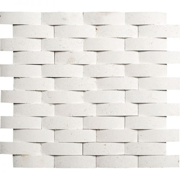 Limra Limestone Honed Limestone Mosaic Curve 1x3 Inch CR-02