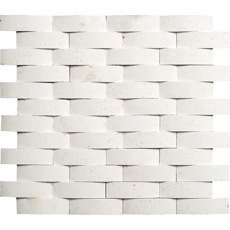 Limra Limestone Honed Limestone Mosaic Curve 1x3 Inch CR-02