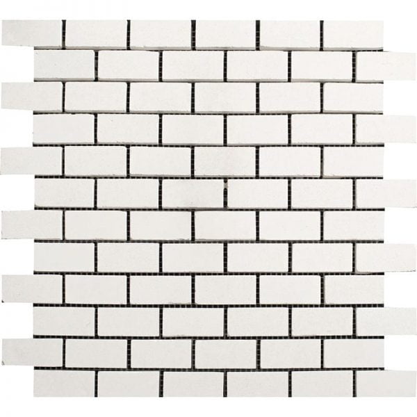 Limra Limestone Polished Limestone Mosaic Brick 1×2 Inch