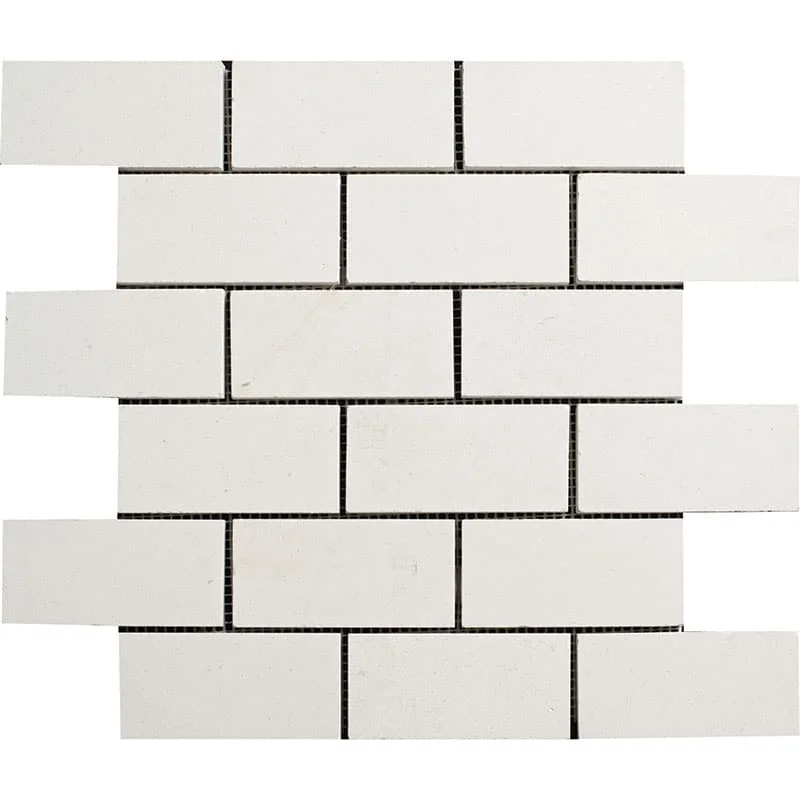 Limra Limestone Polished Limestone Mosaic Brick 2×4 Inch
