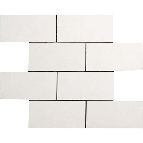 Limra Limestone Polished Limestone Mosaic Brick 3×6 Inch