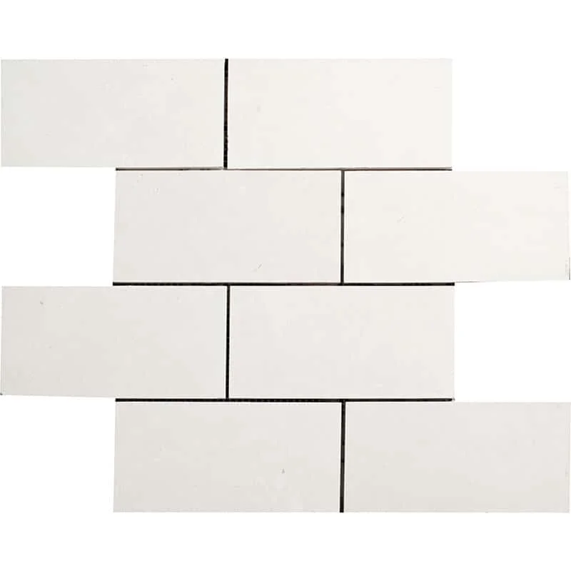 Limra Limestone Polished Limestone Mosaic Brick 3×6 Inch