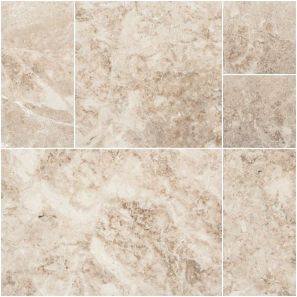 Cappuccino Brushed & Chiseled Edge Marble French Pattern