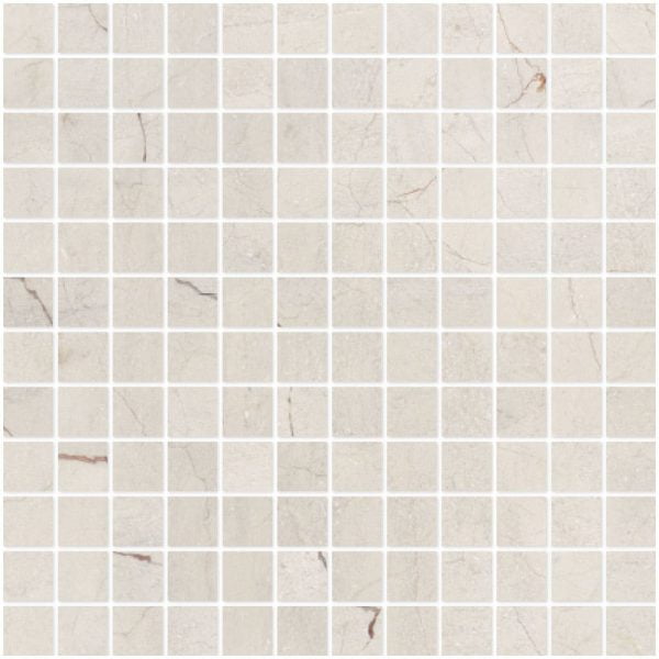 Crema Marfil Honed Marble Mosaic Straight 1x1 Inch