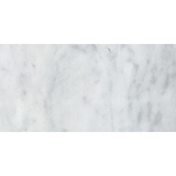 White Carrara T Honed Marble Tiles 24x48x3/4 Inch