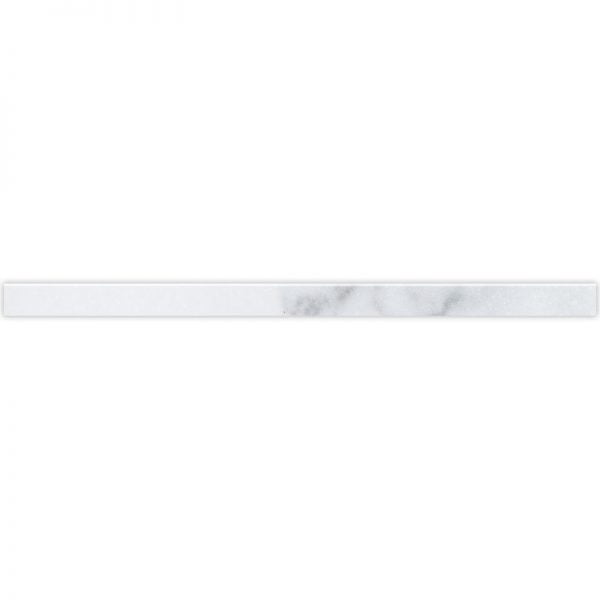 White Carrara T Polished Marble Threshold 2x36 Inch One Side Bevelled