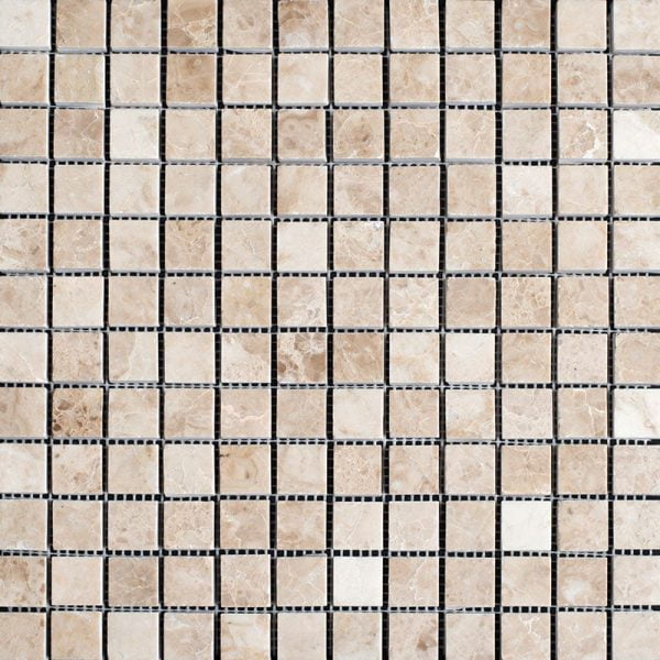 Cappuccino Polished Marble Mosaic Straight 1x1 Inch