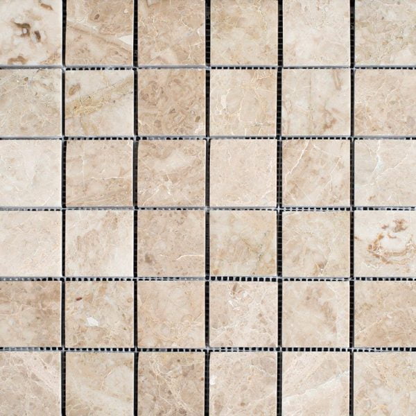 Cappuccino Polished Marble Mosaic Straight 2x2 Inch