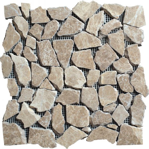 Emperador Tumbled Marble Mosaic Pebble PB-01