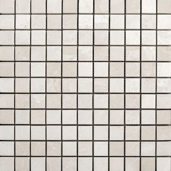 Floridian Cream Polished Marble Mosaic Straight 1x1 Inch