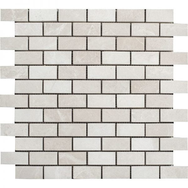 Floridian Cream Polished Marble Mosaic Brick 1x2 Inch