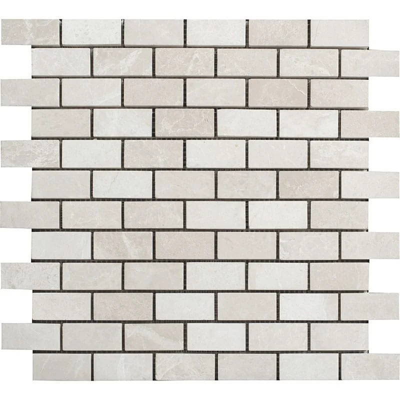 Floridian Cream Polished Marble Mosaic Brick 1x2 Inch
