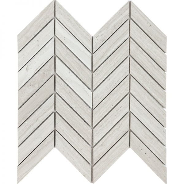 Haisa Honed Marble Mosaic Chevron 1x3 3/4 Inch  SA-47