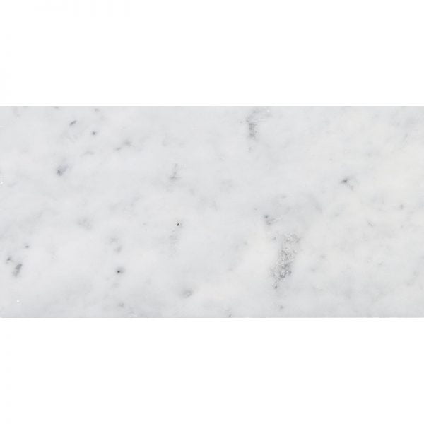 Himalaya White Polished Marble Tiles 12x24x3/8 Inch