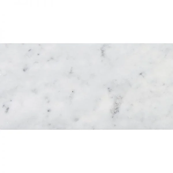 Himalaya White Polished Marble Tiles 12x24x3/8 Inch
