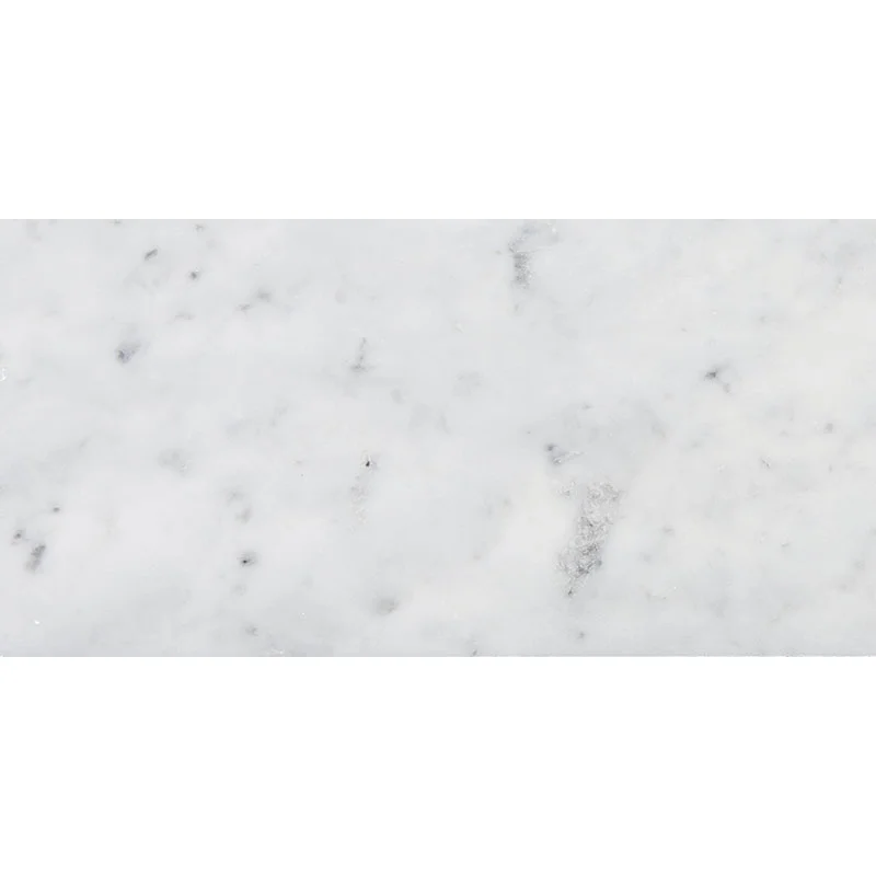 Himalaya White Polished Marble Tiles 12x24x3/8 Inch