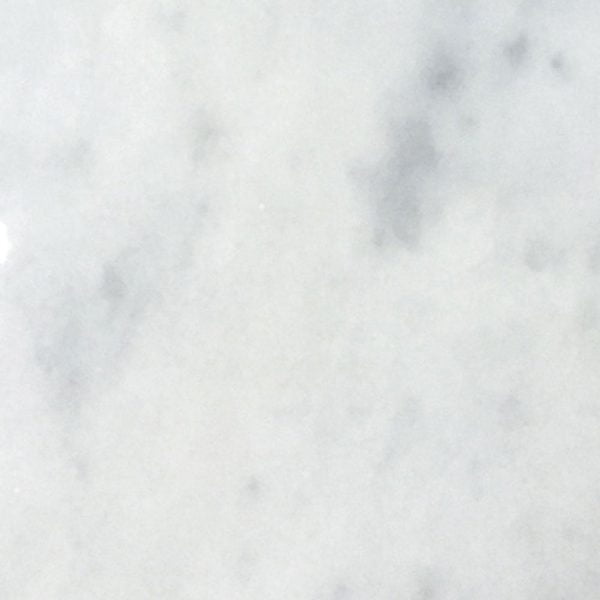 White Carrara T Polished Marble Tiles 12x12x3/8 Inch