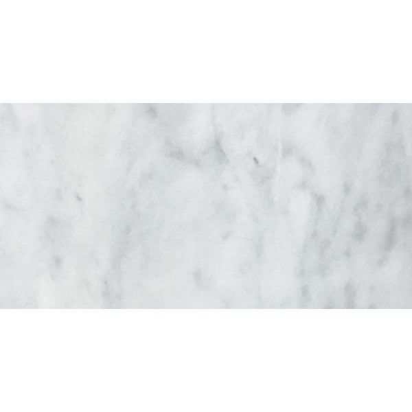 White Carrara T Polished Marble Tiles 12x24x3/8 Inch