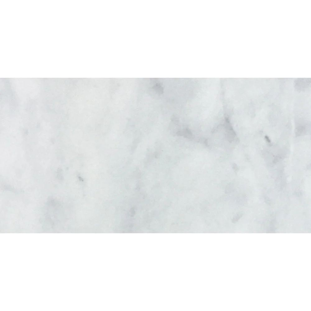 White Carrara T Polished Marble Tiles 24x48x3/4 Inch
