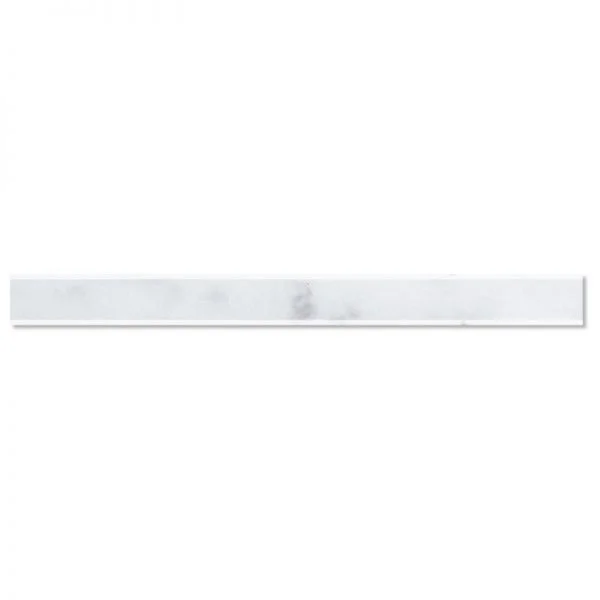 White Carrara T Polished Marble Windowsill 5x74 Inch Two Side Bevelled