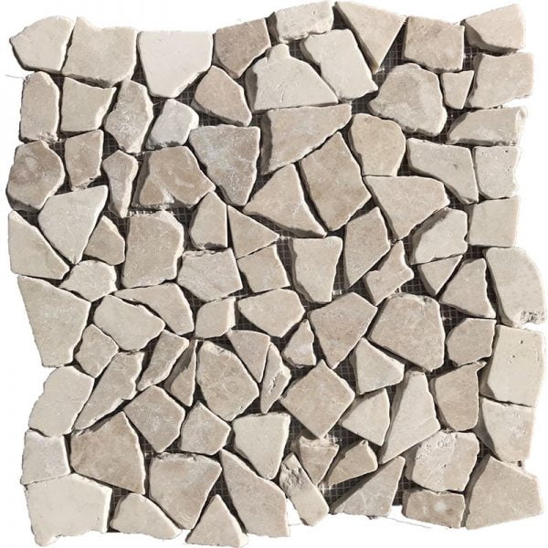 Cappuccino Tumbled Marble Mosaic Pebble PB-04