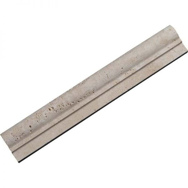 Miami Light Rustic Tumbled Travertine Molding Ogee Edge 2x12 Inch