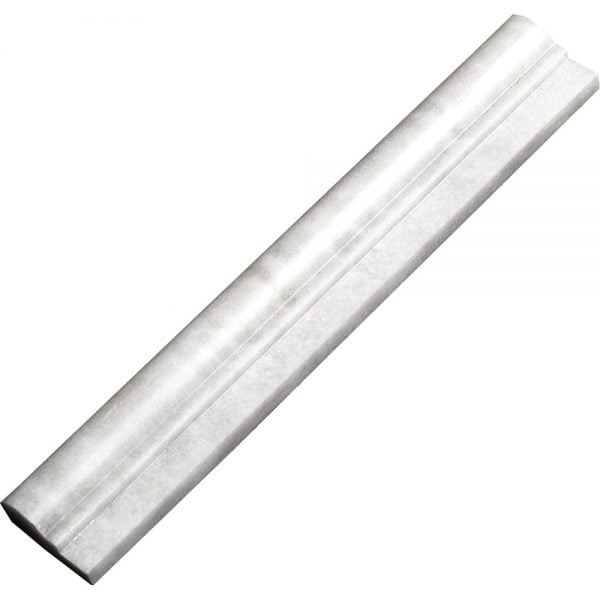 White Carrara T Polished Marble Molding Ogee Edge 2x12 Inch