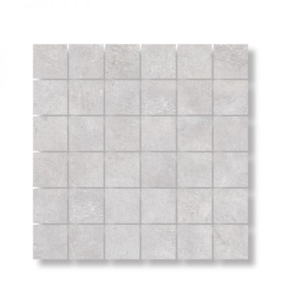 Mirava Beton Grau Porcelain Glossy Mosaic Straight 2x2 Inch