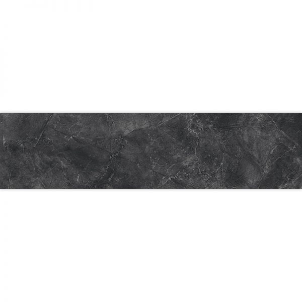 Pulpis Nero Porcelain Bullnose Glossy Tile 3x12 Inch