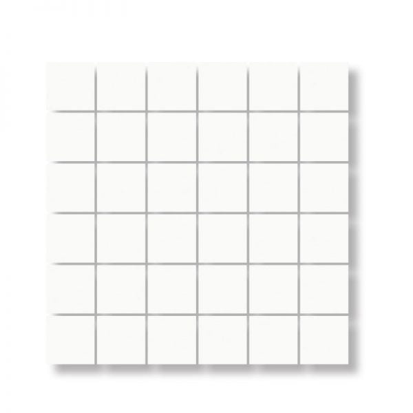 Marginal White Porcelain Glossy Mosaic Straight 2x2 Inch