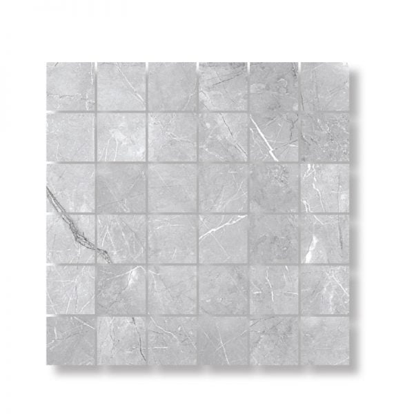 Pulpis Grey Porcelain Glossy Mosaic Straight 2x2 Inch