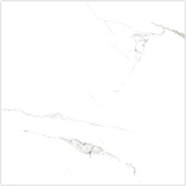 Bianco River Porcelain Glossy Tile 24x24 Inch