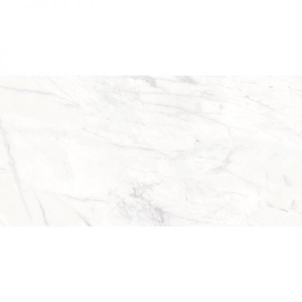 Calacatta Porcelain Glossy Tile 12x24 Inch