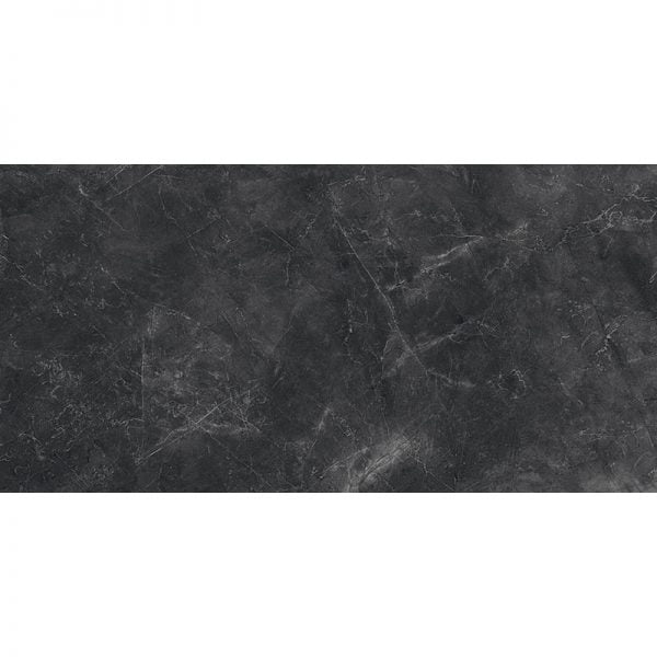 Pulpis Nero Porcelain Glossy Tile 12x24 Inch