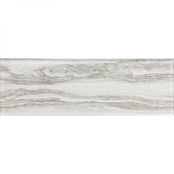 White Wood Glass Tile 4x12 inch SA-039