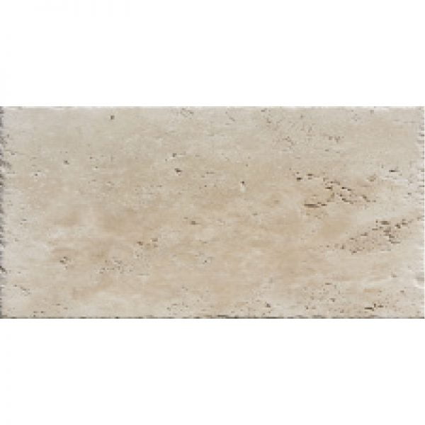 Miami Light Rustic Brushed Chiselled Travertine Tile 8x16x1/2 Inch