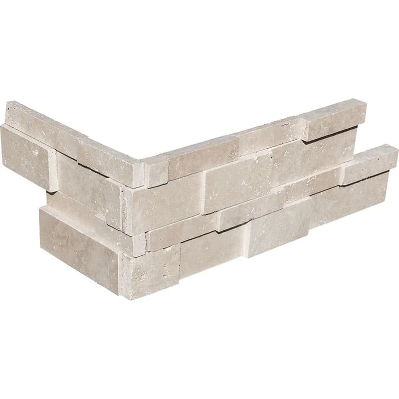 Ivory Ledger Wall Panel Corner Honed 3D