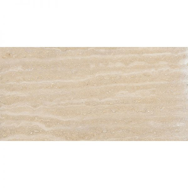 Ivory Vein Cut Filled&Honed Travertine Tile 12x24x1/2 Inch