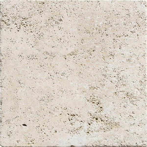 Miami Light Rustic Tumbled Travertine Tile 8x8x1/2 Inch