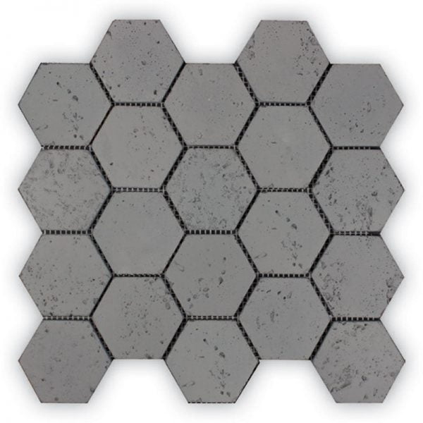 Ecostone Dark Grey 3 Inch Hexagon