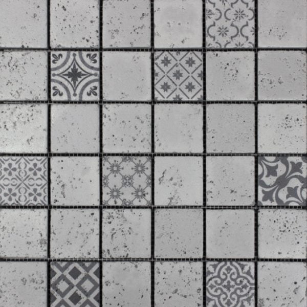 Ecostone Light Grey 2x2 Inch Patterns