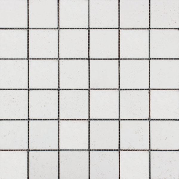 Ecostone White Mosaics 2x2 Inch White Plain