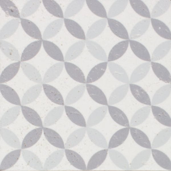 Ecostone White 8x8 Inch Pattern 4