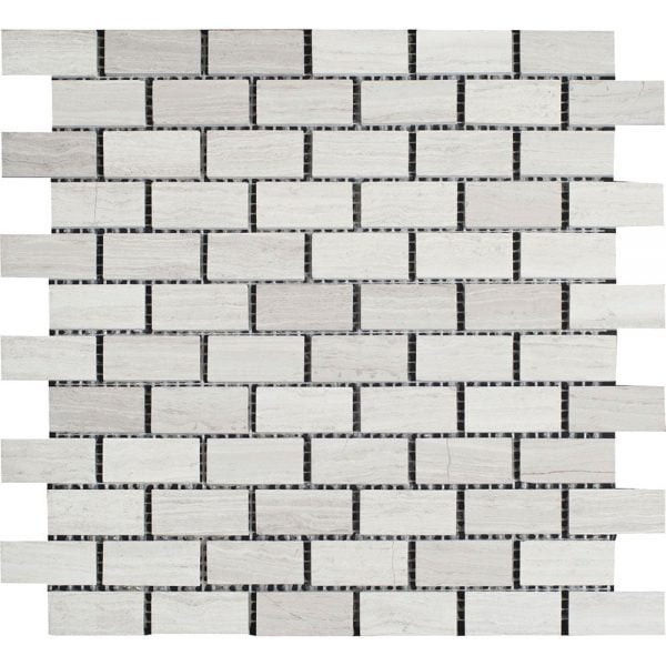 Haisa Honed Marble Mosaic Brick 1x2 Inch