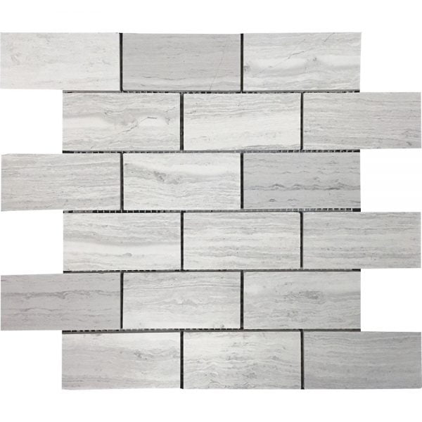 Haisa Honed Marble Mosaic Brick 2x4 Inch