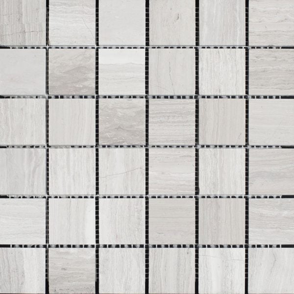 Haisa Honed Marble Mosaic Straight 2x2 Inch